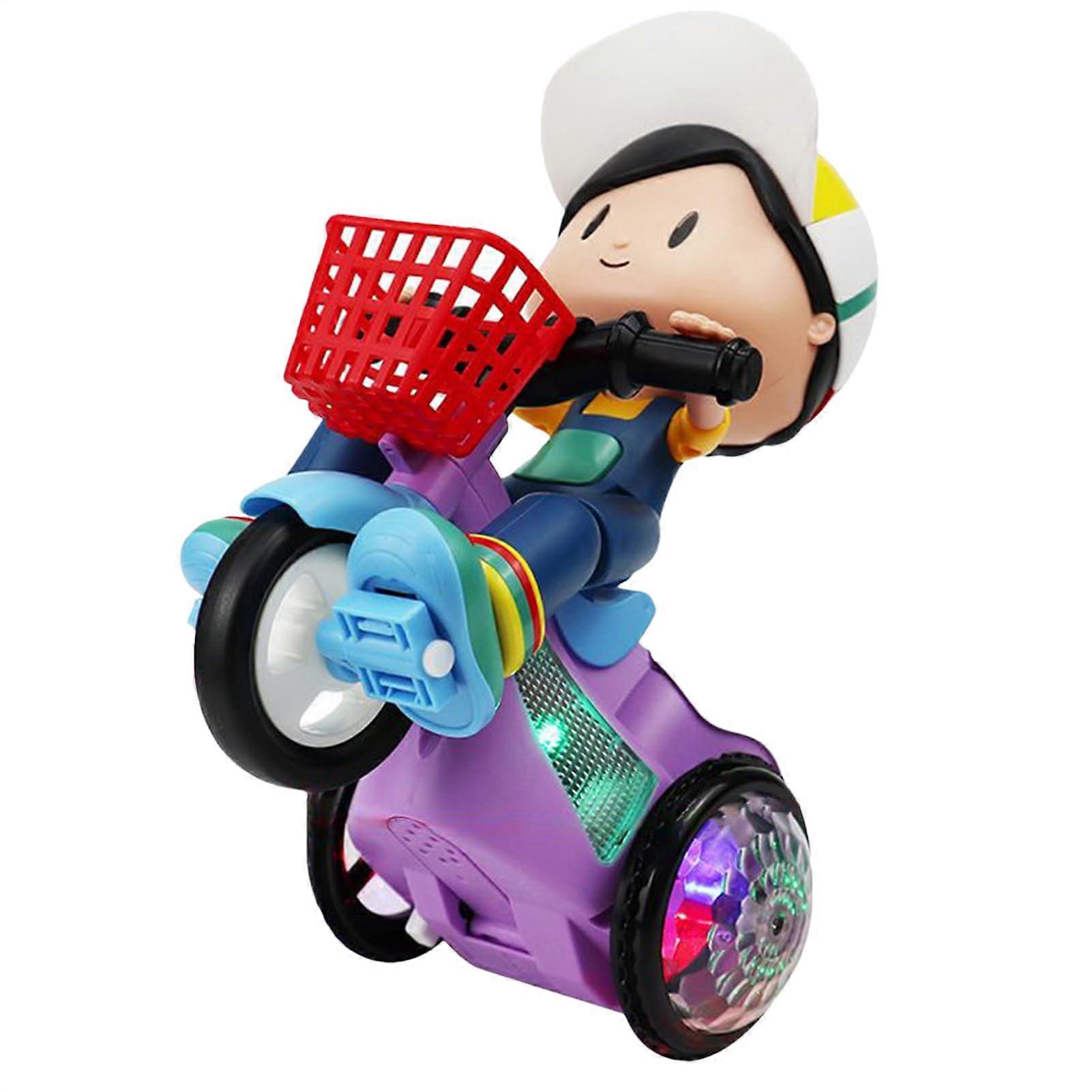 Stunt Spin Dance Tricycle Kids Tricycle with Music Cool Lights, 360 Spin