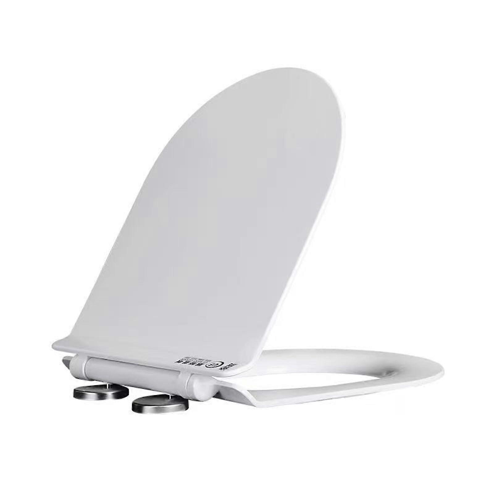 DShape White Toilet Seat with SoftClose, Quick Release, Easy Assembly, White