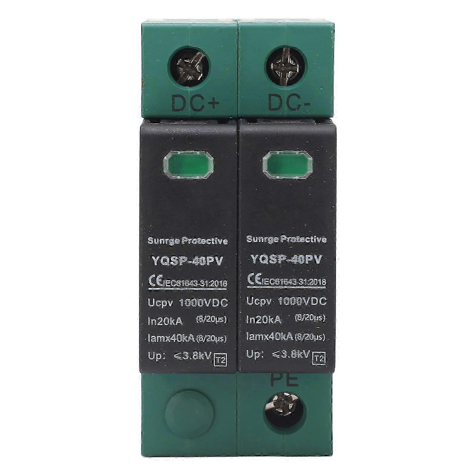 Photovoltaic Surge Protection Device Lightning Arrester 2P 20-40KA DC1000V