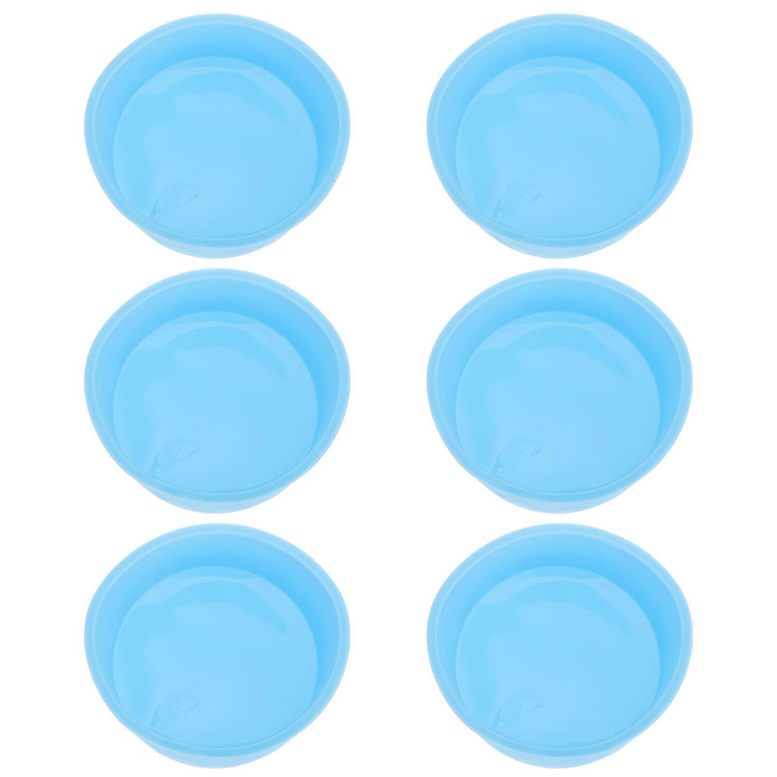 Cake Baking Mold Silicone Bakeware for Cooking Blue 6Pcs Safe and