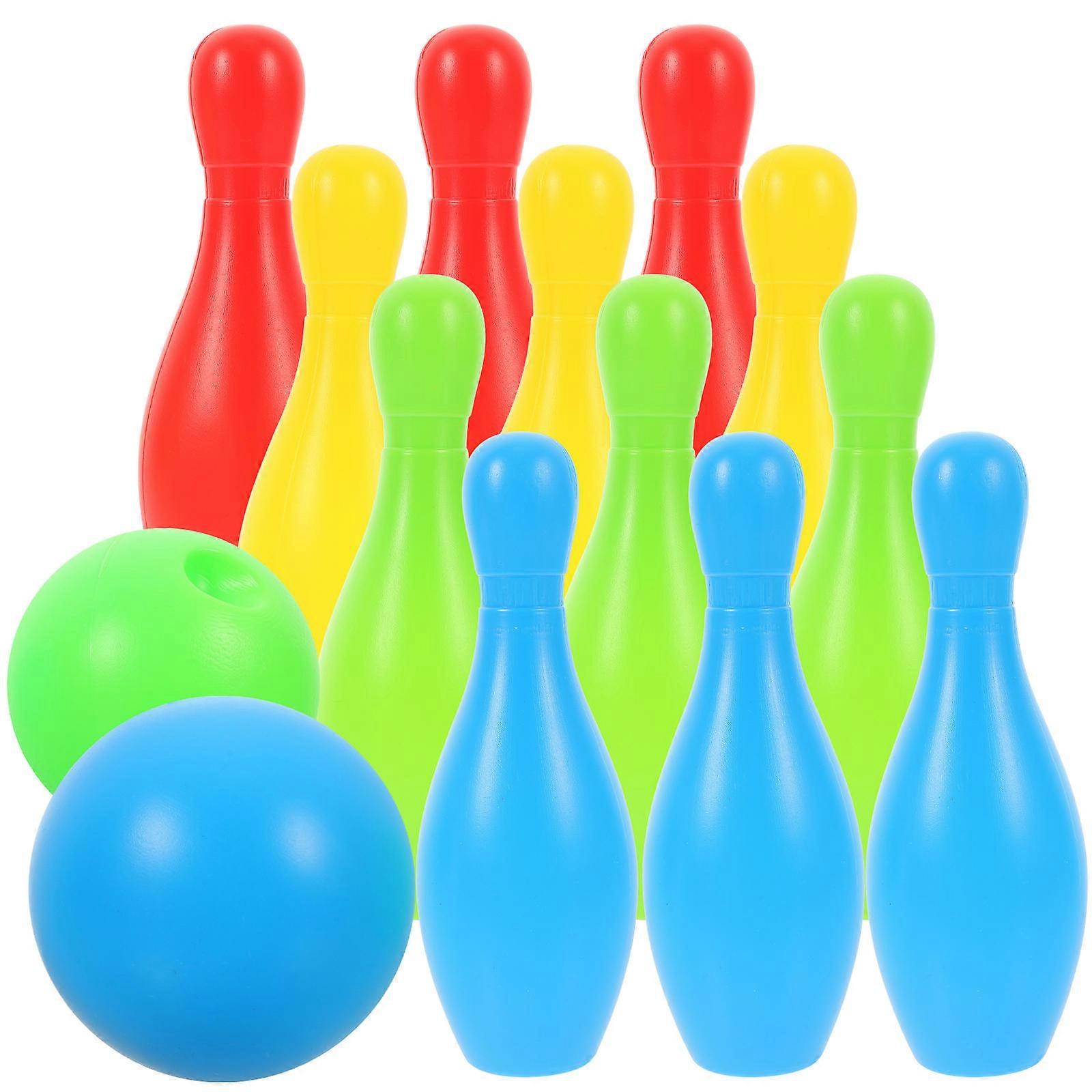 12pcs Interactive Colored Bowling Set for Bottle and Ball Play – Fun Parent Child Activity to Develop Coordination Skills