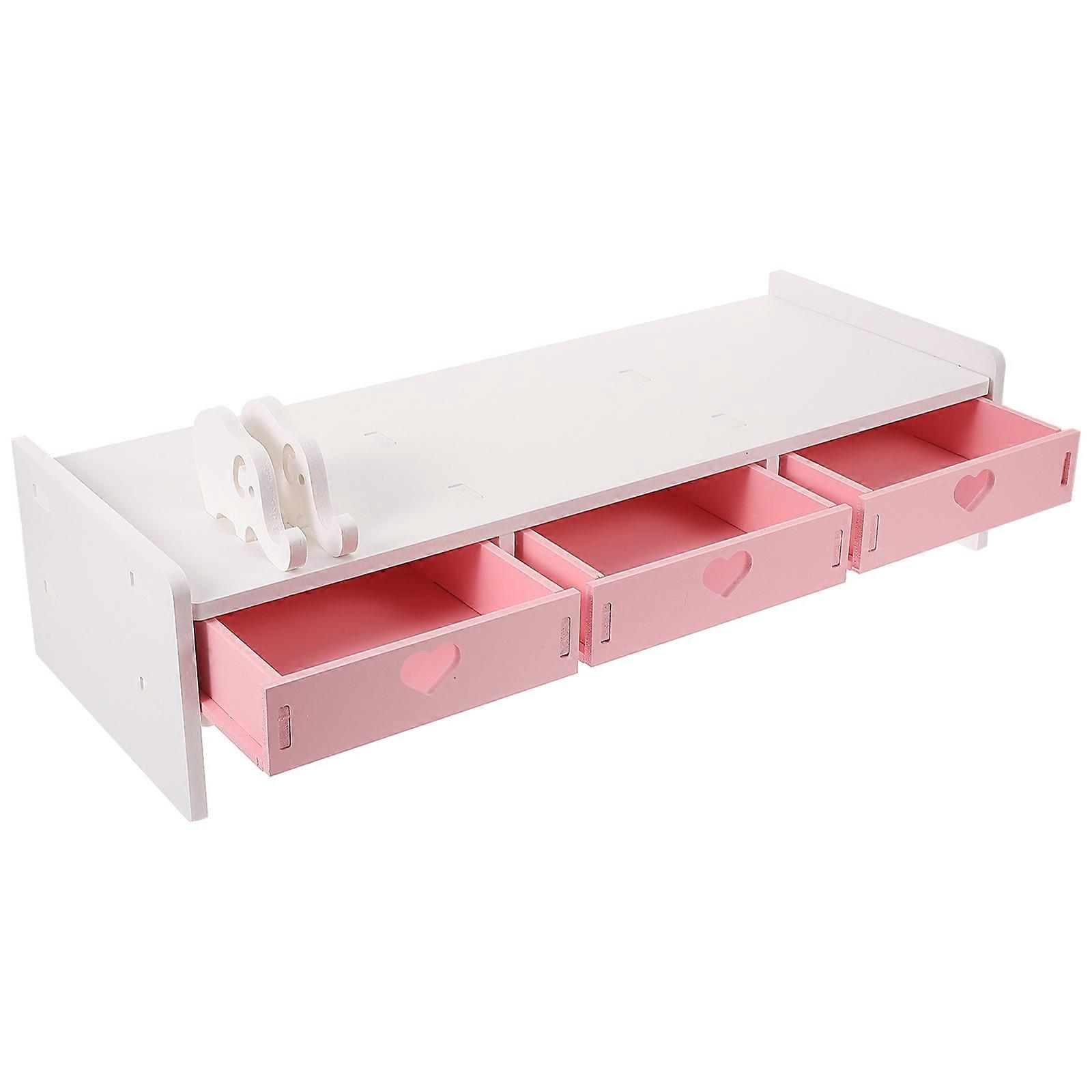 Wali Monitor Stand Computer Risers for Desk Monitors Height Adjustment Feature 49x19cm 1Set