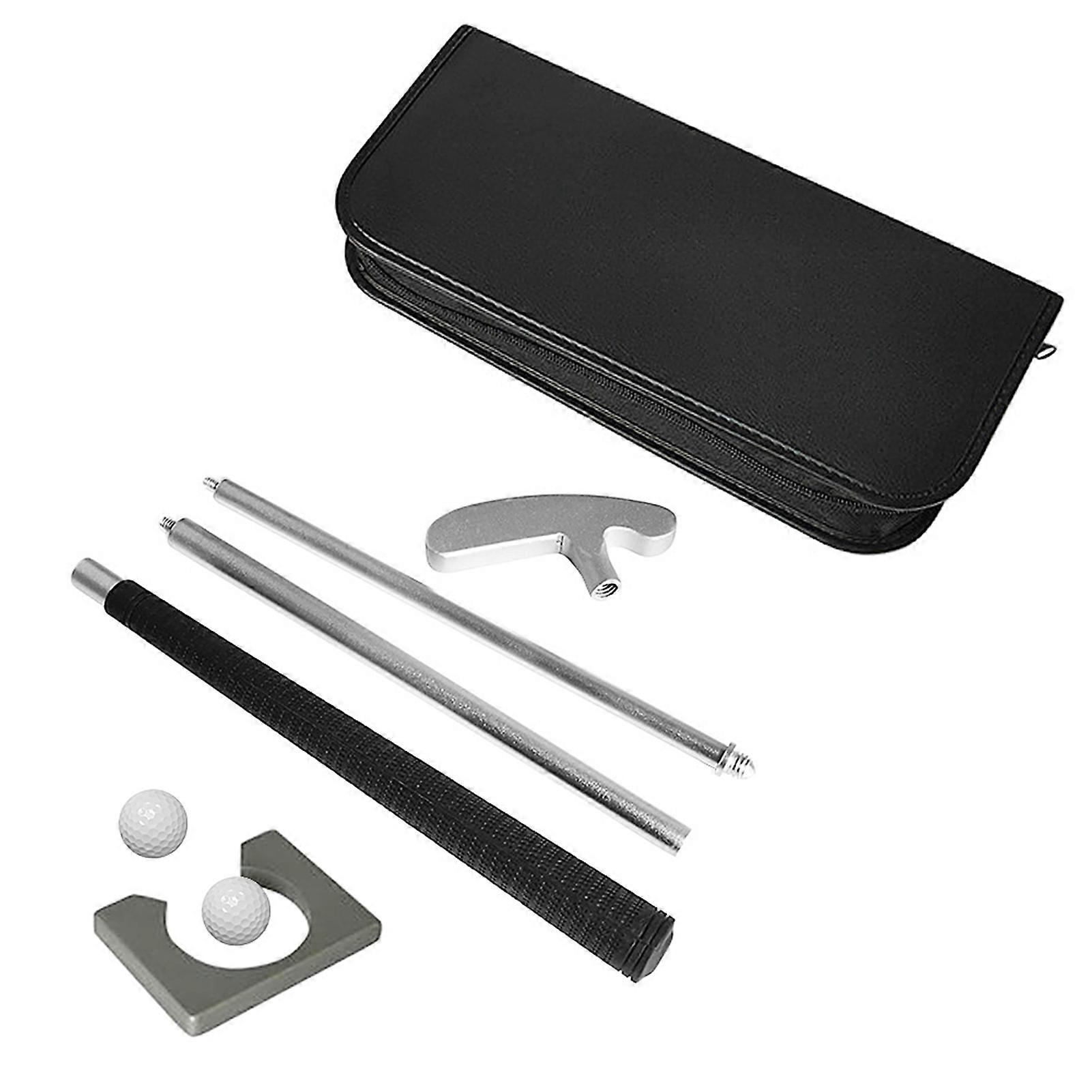 Set with 2 Balls Cup Travel Indoor Putting Practice Portable Putter Kit Fits for Right Handed