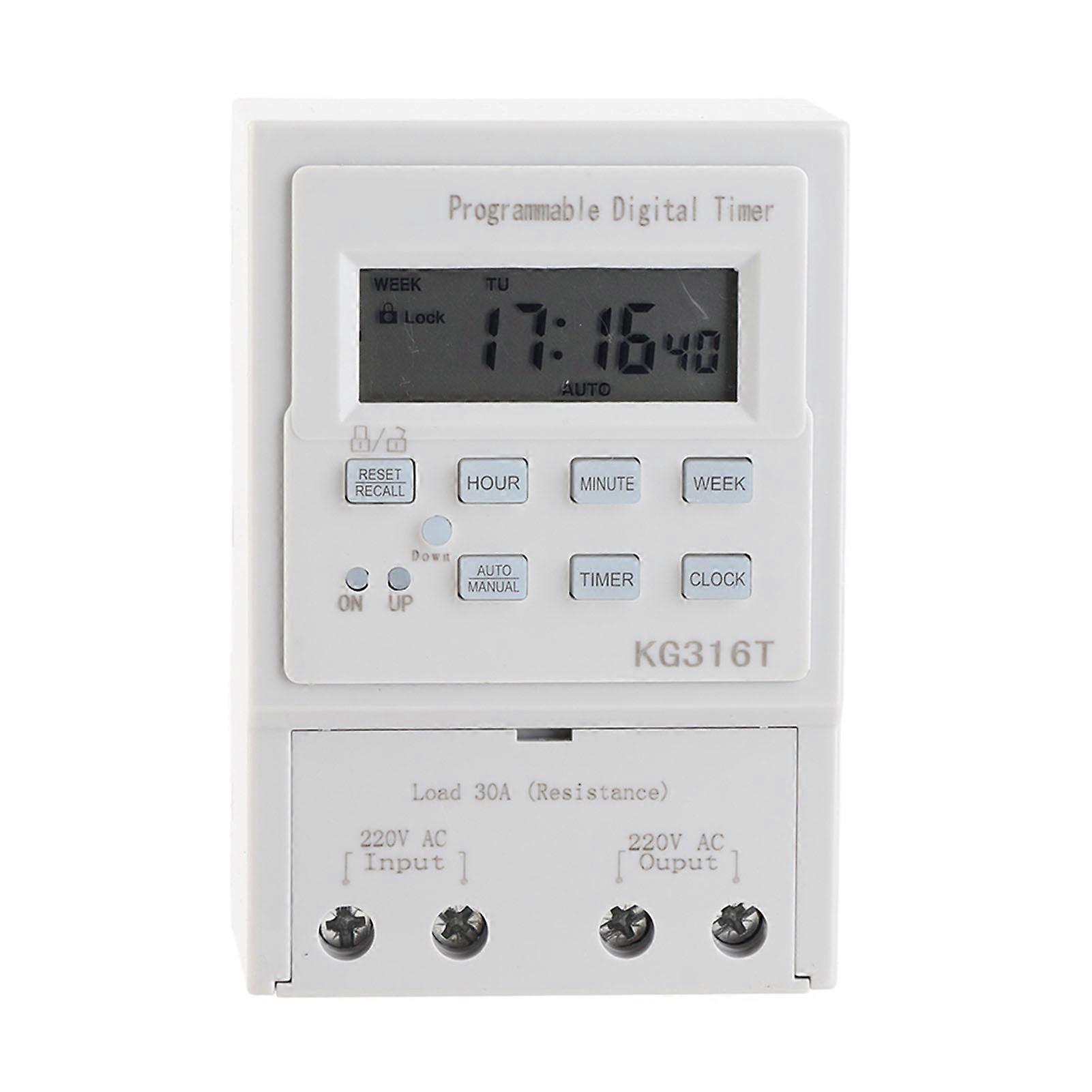 Mini AC 220V 1W 30A Digital Timer Switch Programmable Control Timing Switch