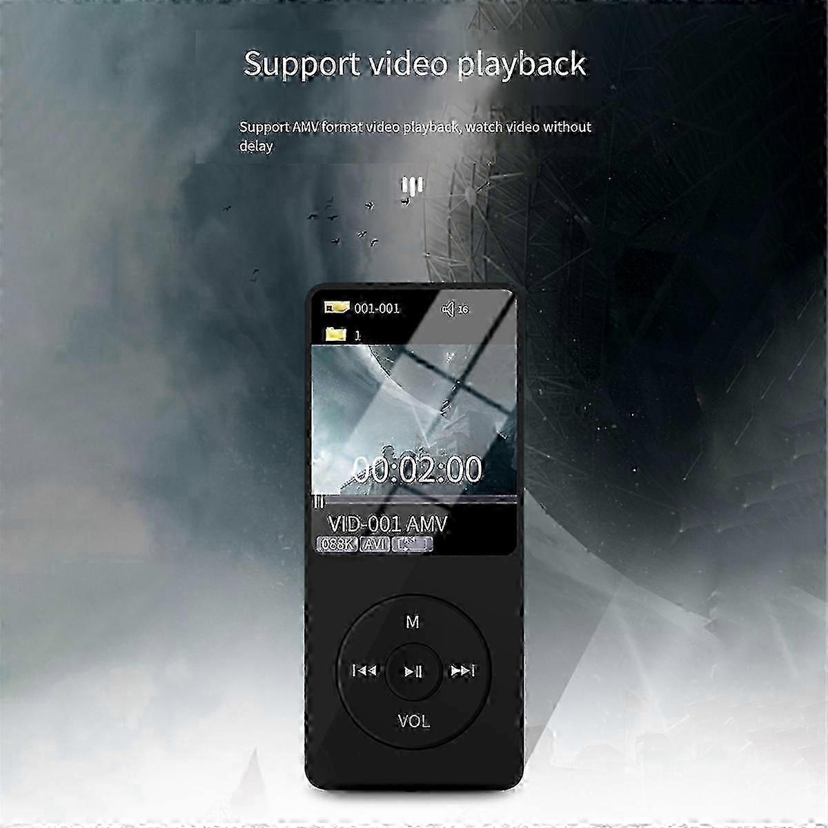MP4 MP3 Bluetooth Player 160X120Px Mini Walkman Student 1.8 Inches Screen 64G Plug Card Sports Music Player,D js
