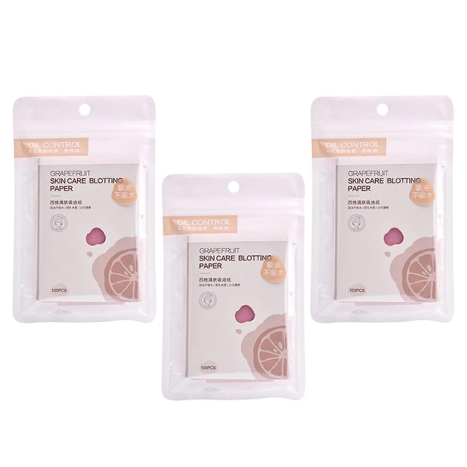 Scented Facial Oil Control Papers Pink Rectangle Oil Control Home Use 3Pack