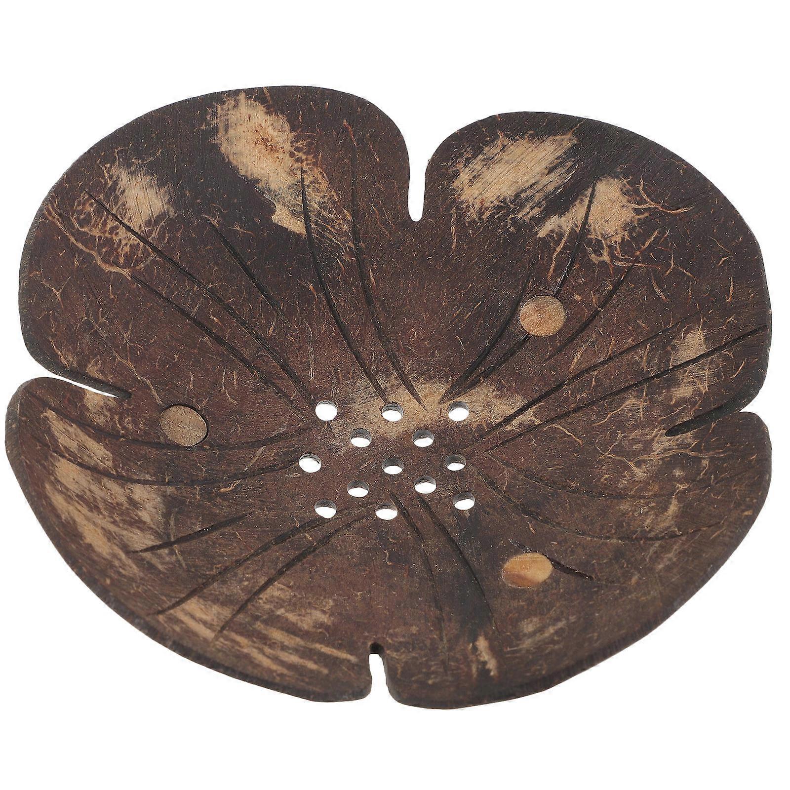 Bathroom Soap Tray Coconut Shell Extends Soap Life Simple Shape Design For Shower 12x12x4cm 1Pcs