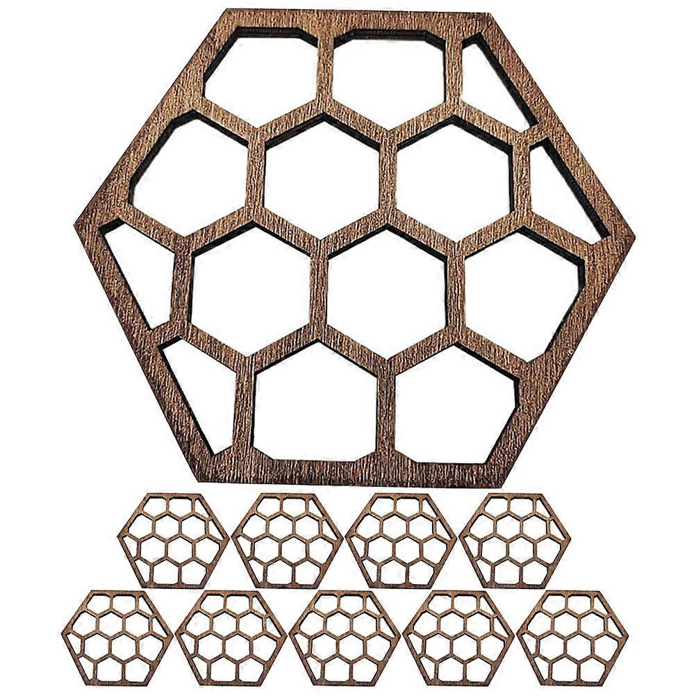 Here's a polished and professional product description based on your input:

 

**10pcs Wooden Cup Coasters Creative Insulation Mats with Unique