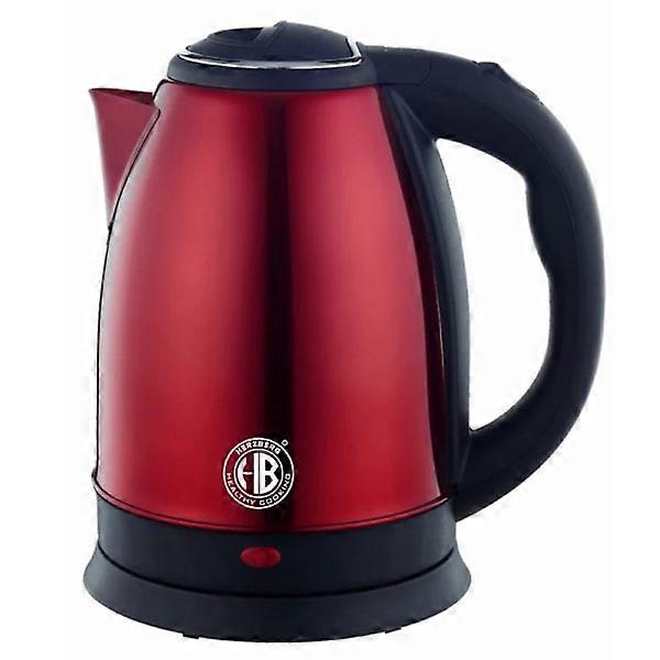 Herzberg HG-5011RED: βραστήρας από ανοξείδωτο χάλυβα 1.8L 1500W - κόκκινο.