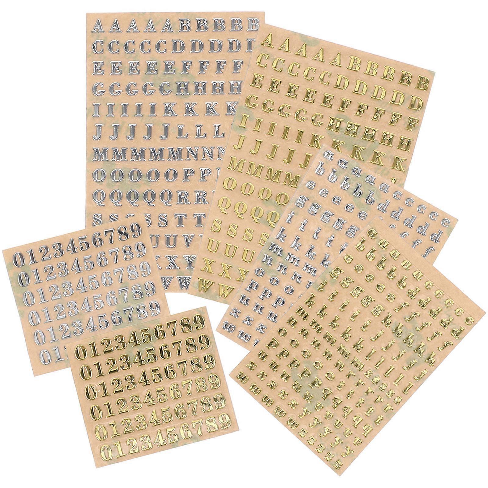 Mini Letter Stickers for Decoration Assorted Color 12pcs Can Be Attached to Smooth Surfaces