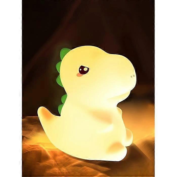 Night Light - Zgeer - Dinosaur - Usb Rechargeable - Silicone - Led 8 Colors