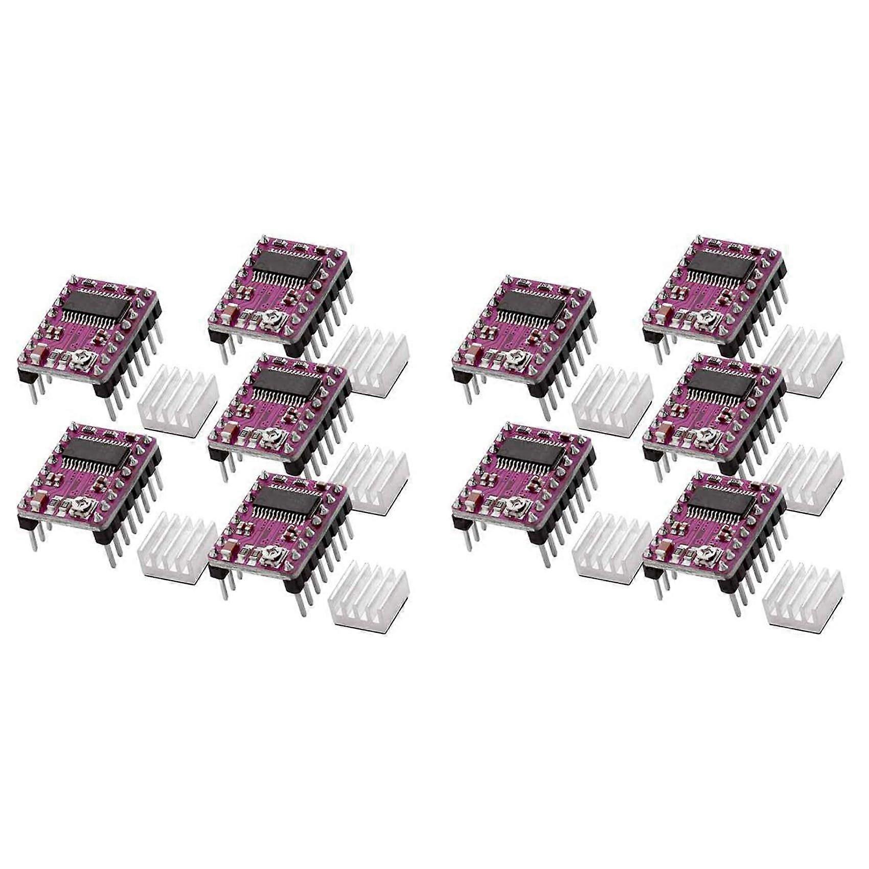 10pcs Stepper Motor Driver Board StepStick DRV8825 Stepper Driver Controller Stepper Motor Module with Heat Sink Cooler Ref: 5467