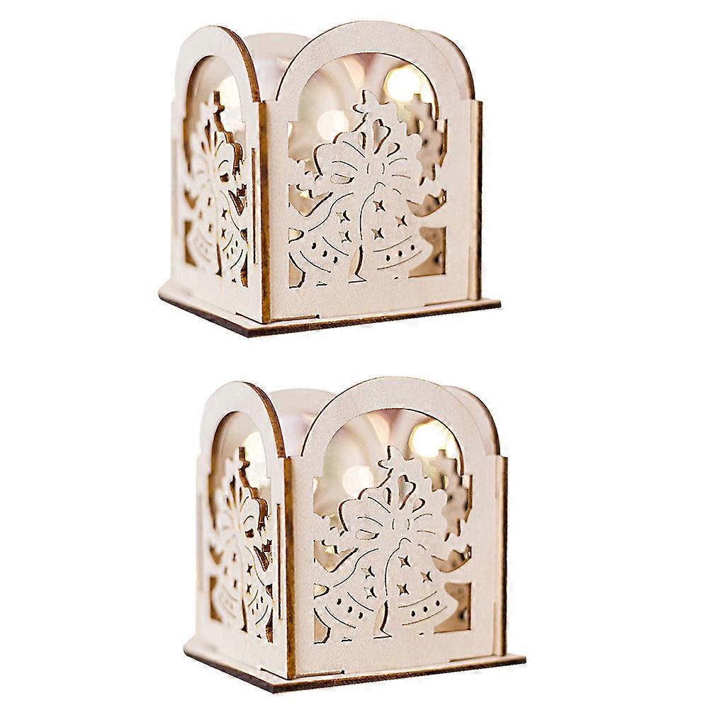 Vintage Ornaments Candleholders Synthetic Material Candlestick Holder Everyday Use Home Decoration 9X8cm Beige Bell Shape 2Pack