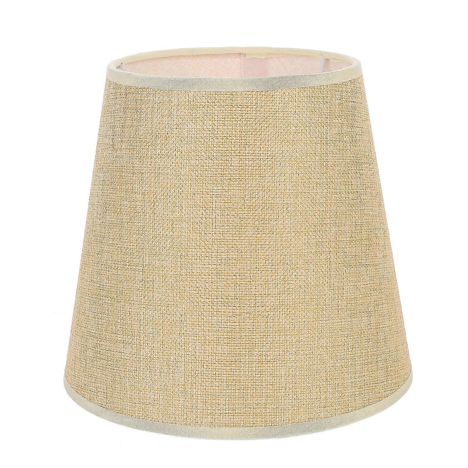 Beige Linen Lamp Cover Round Opening Durable Light Diffuser for Wall Floor Ceiling Warm Ambient Lighting