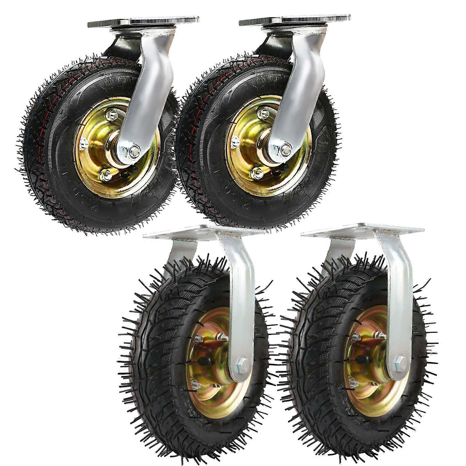 Roller wheels, 4piece set Heavyduty, Industrial swivel casters, Load capacity 408 kg
