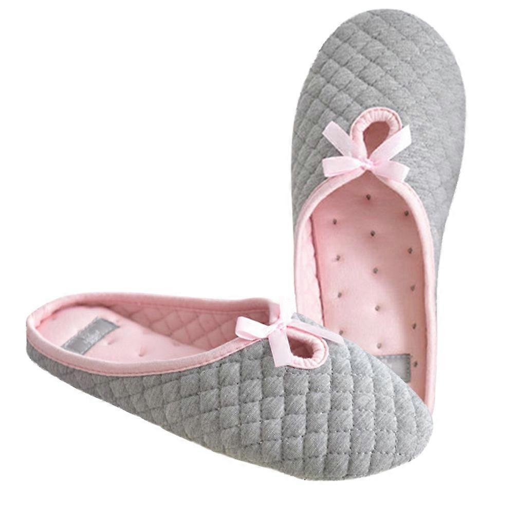 Women's Slippers Ladies Cotton Slippers Machine Washable Dark Grey Size 38-39 1 Pair