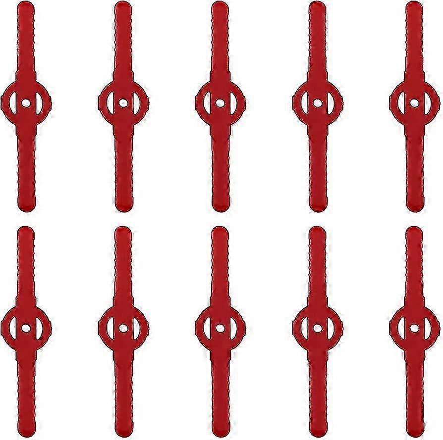 ZENGO plastic edger blade,10 pcs,replace for cordless grass trimmer tool set(red