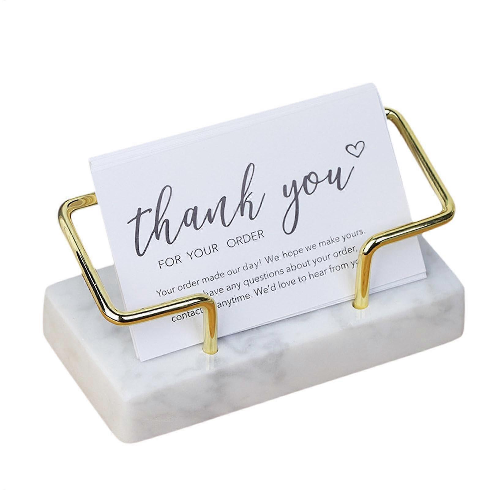 Desk Business Card Organizer – Marble Desktop Holder for Exhibitions, Conferences