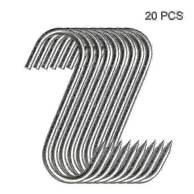 Butcher shop hooks 20pcs stainless steel with sharp tip for kitchen