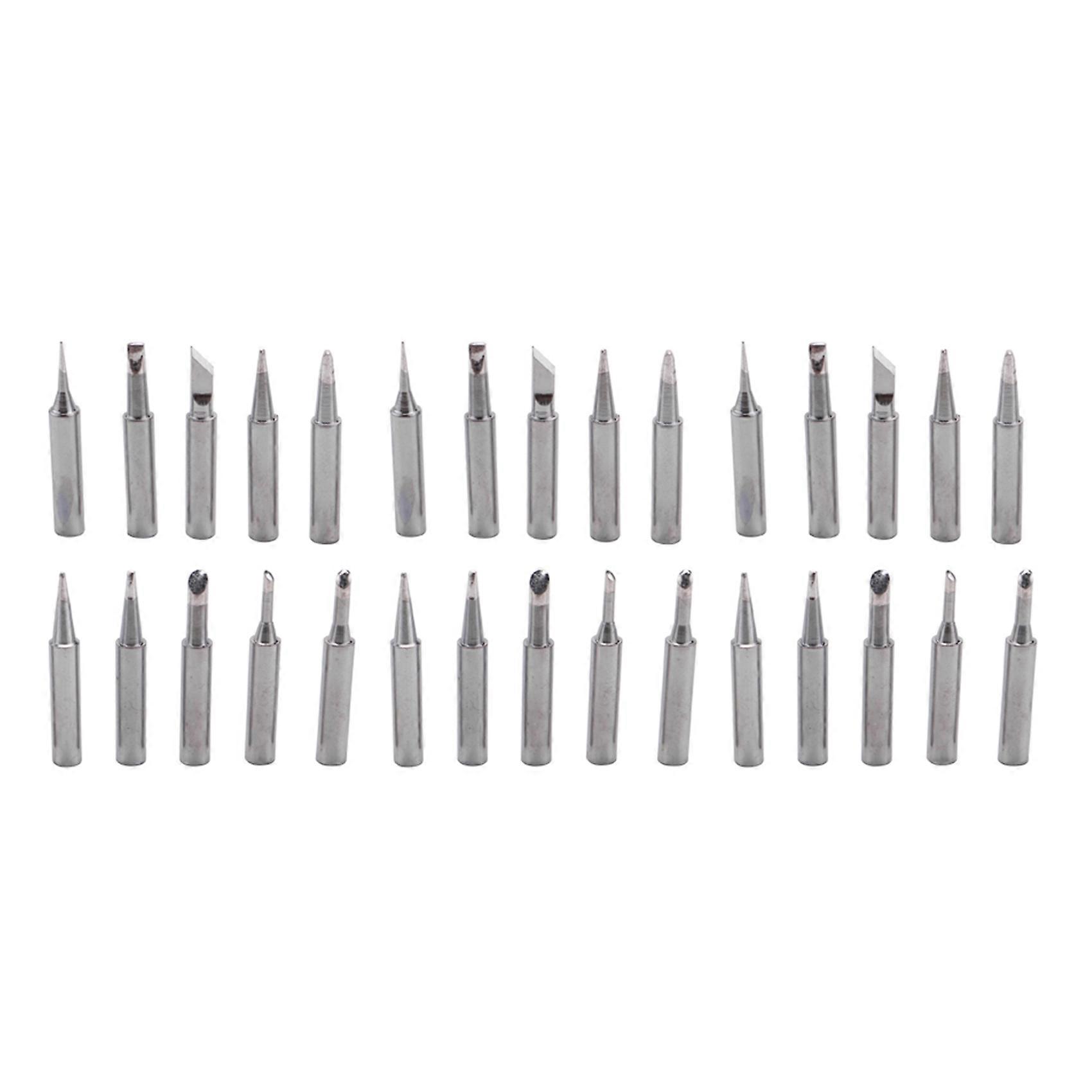30 Tip Set Tips Soldering Tip Set for Soldering Iron 900-T-I/ / 1.6D/ 2.4D/ 3.0D/ 2C/ 3C/ 4C 