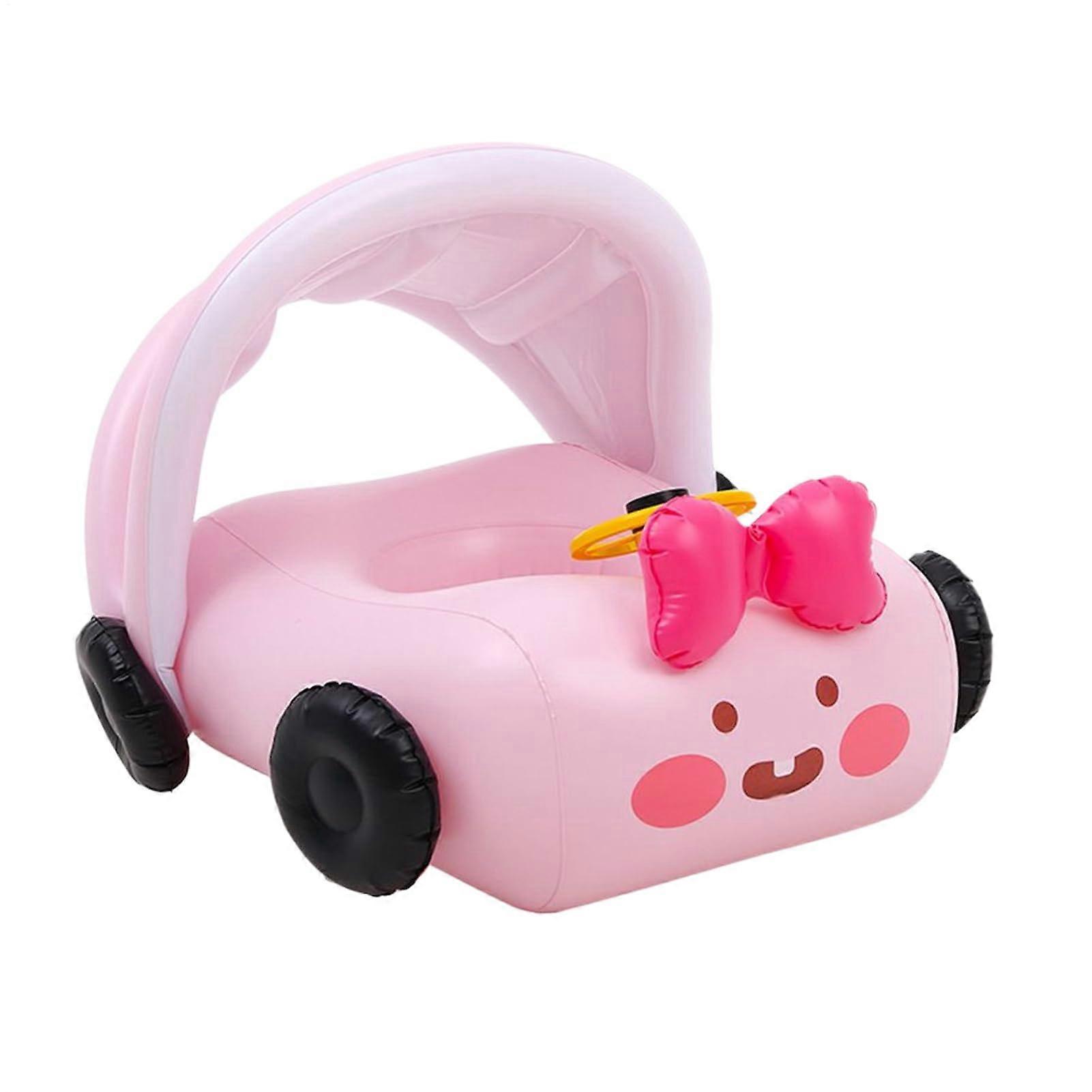 Car Float For Pool | Pool Float Toy With Sun Protection, UV Safe, Yellow, Family And Friends Water Play Accessory