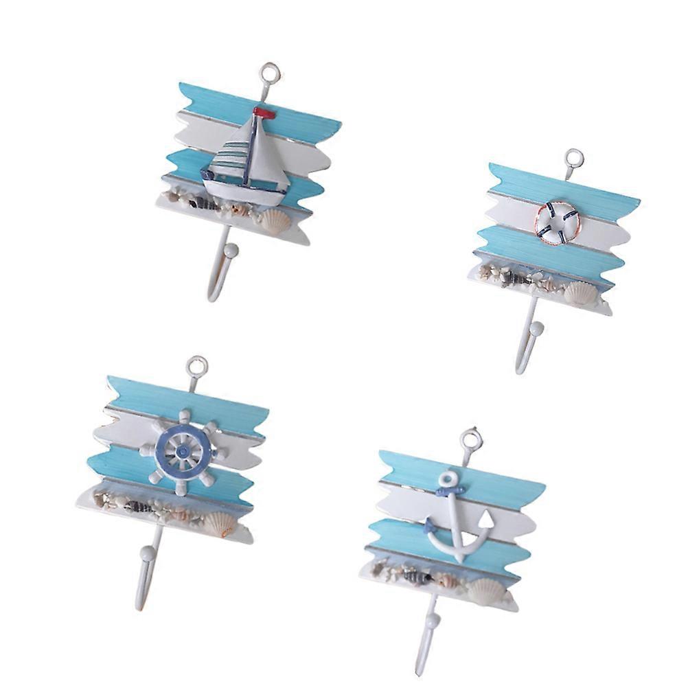 リビングルームの装飾のための貝殻シャワーカーテンハンガー11.5 x 17.5 x 4.5cmぶら下がりの服4個