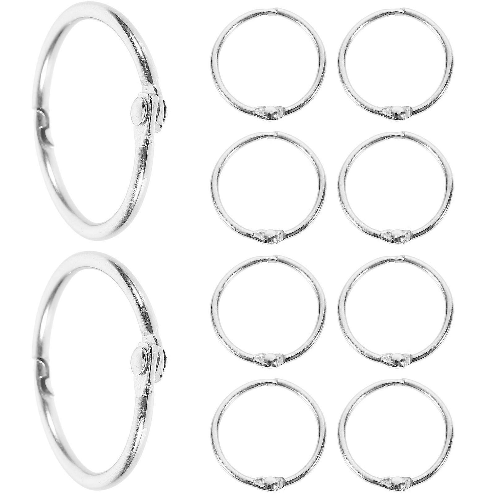 Kortringar Metallbokring för lösbladsbindning 20-delars set