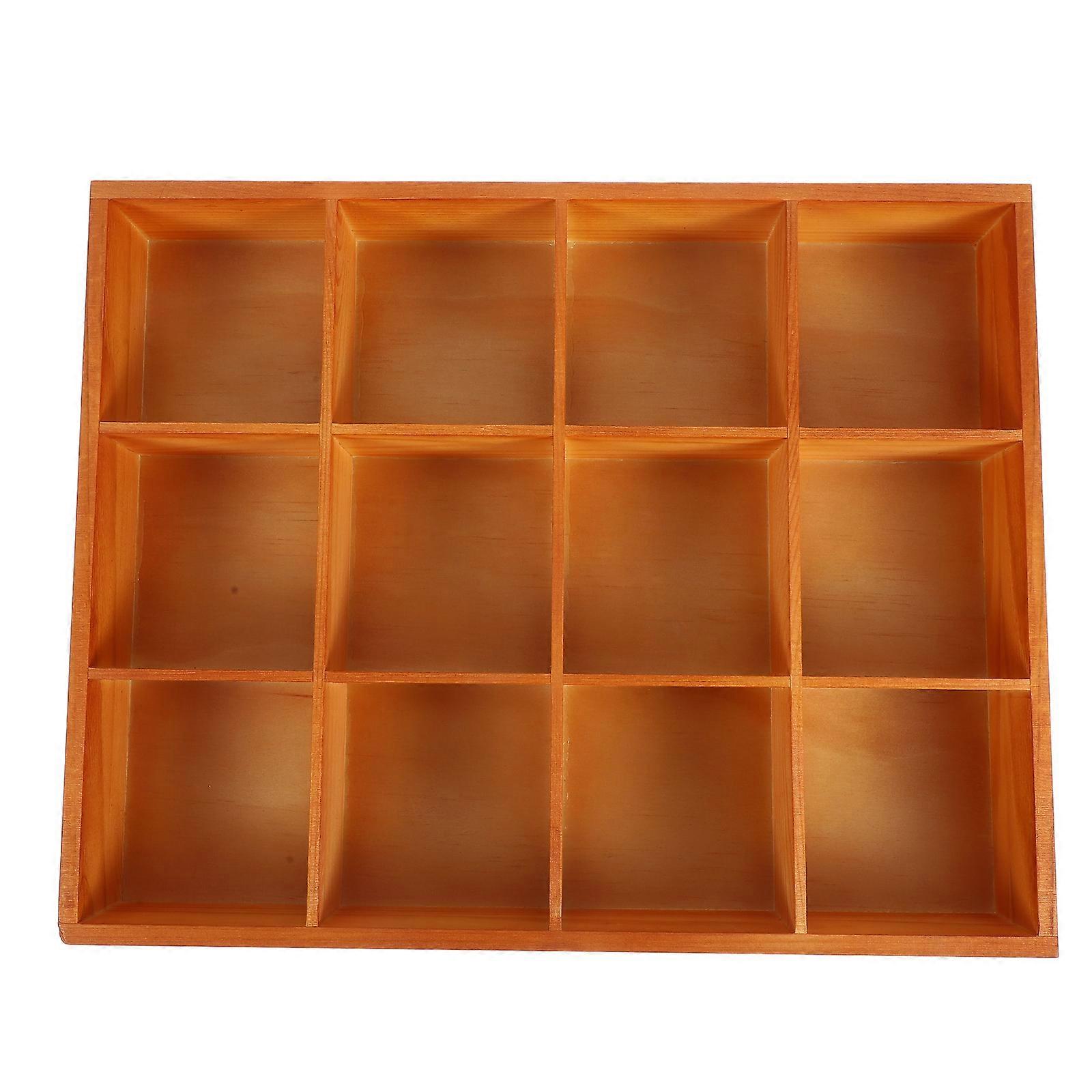 Versatile Use Wooden Underwears Divider Storage Box For Closet Organizer Ensuring Space-saving With 1Set