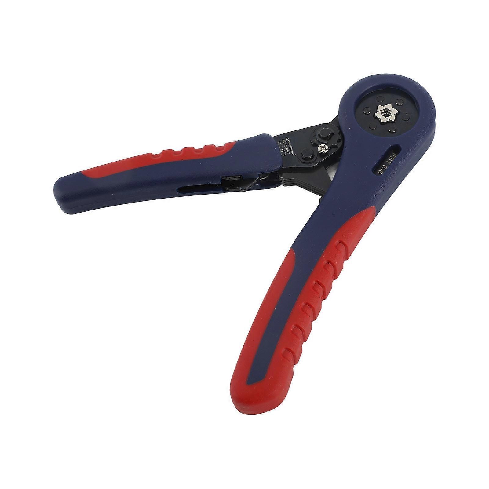 Ferrule Crimping Plier Self Adjustable Ergonomic Ratchet Wire Shrinkage Hand Tool 