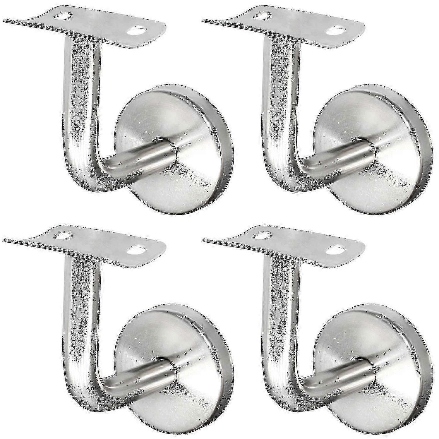 قوس درابزين من الفولاذ المقاوم للصدأ لدرابزين خشبي حائط الدرج ، فضي 304 (4 قطع)