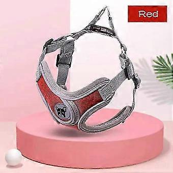 Adjustable Reflective Dog Harness with Mesh Chest Strap for Small & Medium Dogs - Comfortable & Safe Pet Accessory