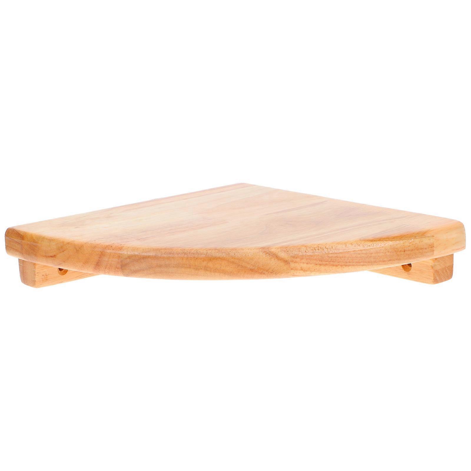Wood Wall Rack for Storage Use in Light Brown Color Synthetic Material with Strong Bearing Capacity 1pc