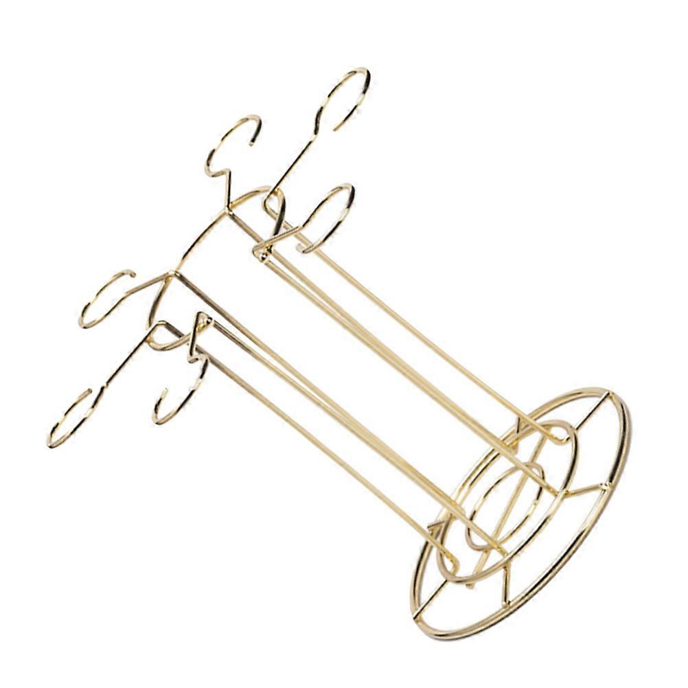 Golden Iron Wine Glass Rack for Style Stemware Holder with Strong Stability