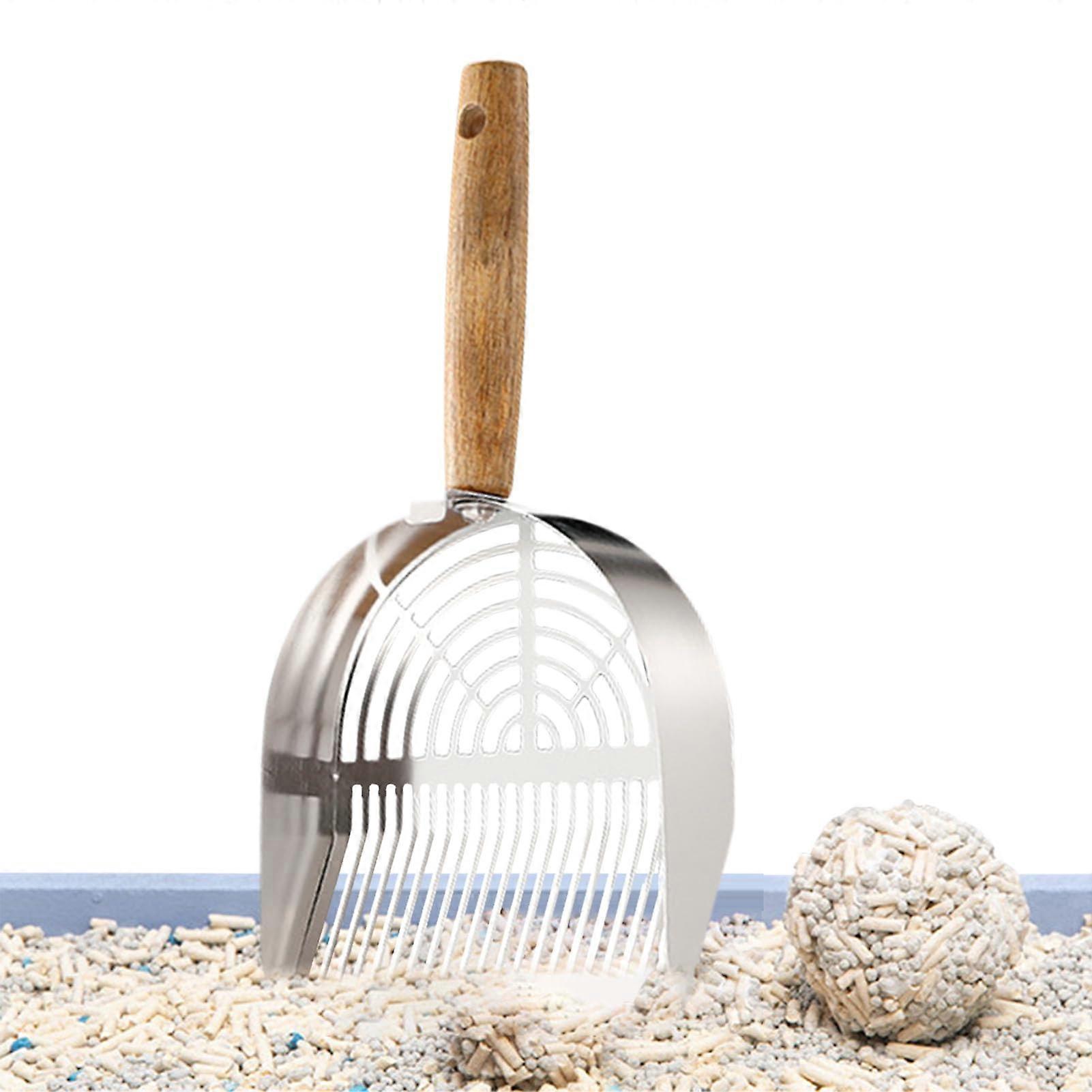 Cat Litter Scoop - Stainless Steel Cat Litter Scoop with 3D Shape, Sturdy Sieve Tool, Portable Cat Accessory