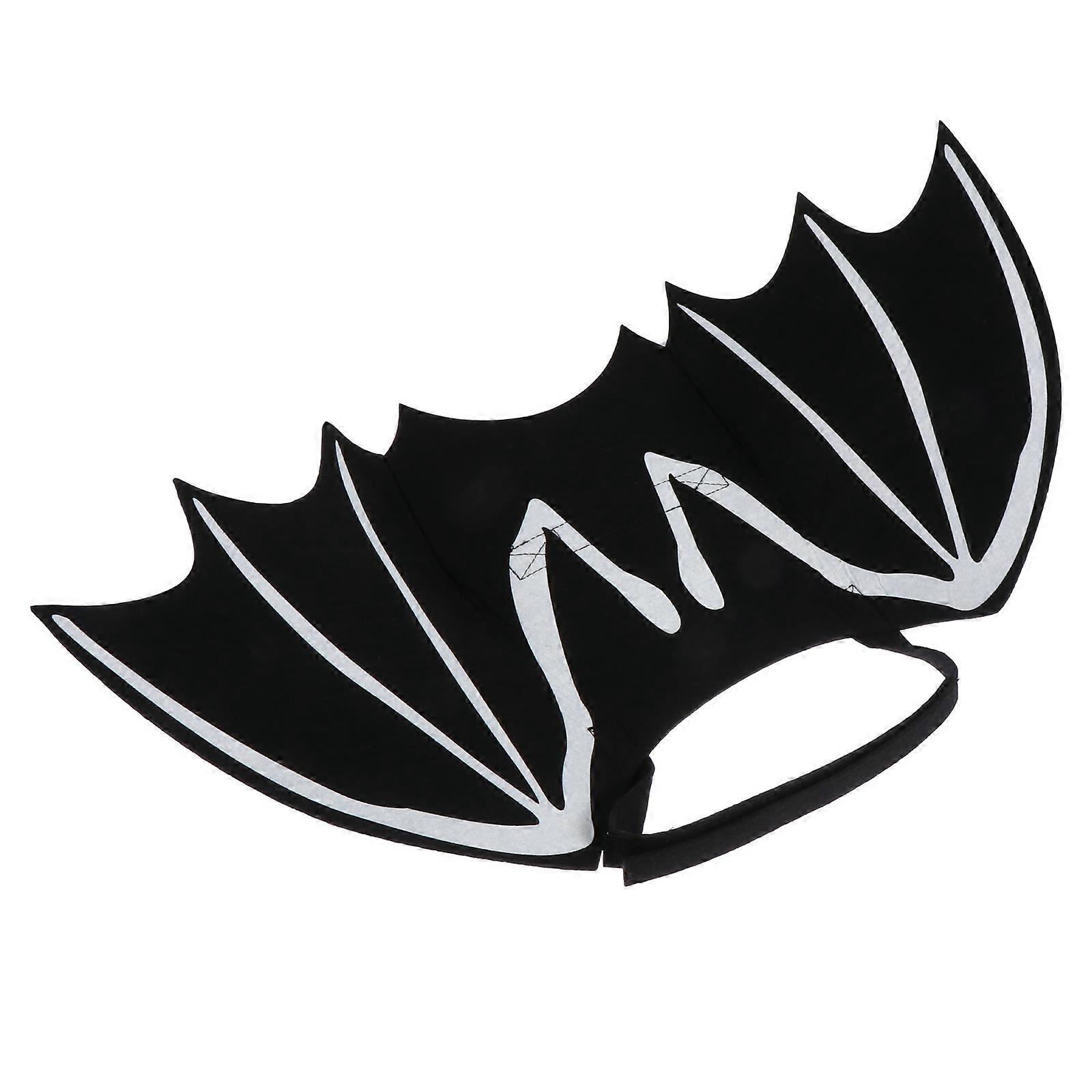 Black Felt Bat Wings Costume for Pets Lightweight and Adjustable Perfect for Halloween Parties