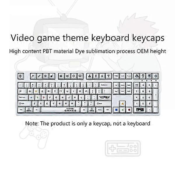 104 Pcs/Set PBT Universal Keycaps 5-Sided Dye-Sublimated for Keyboard Theme Punk for Cherry Mechanical Keyboard OEM Height