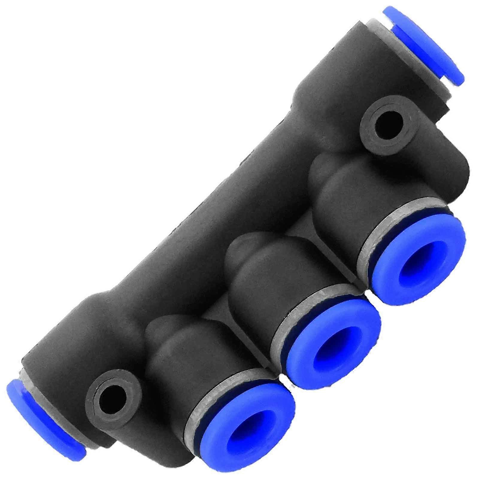 Pneumatic 3-Way Plug-In Distributor Hose Connector For PU PA PTFE Hoses And Copper Pipe, 4-8 Mm Diameter, 6 Mm Size