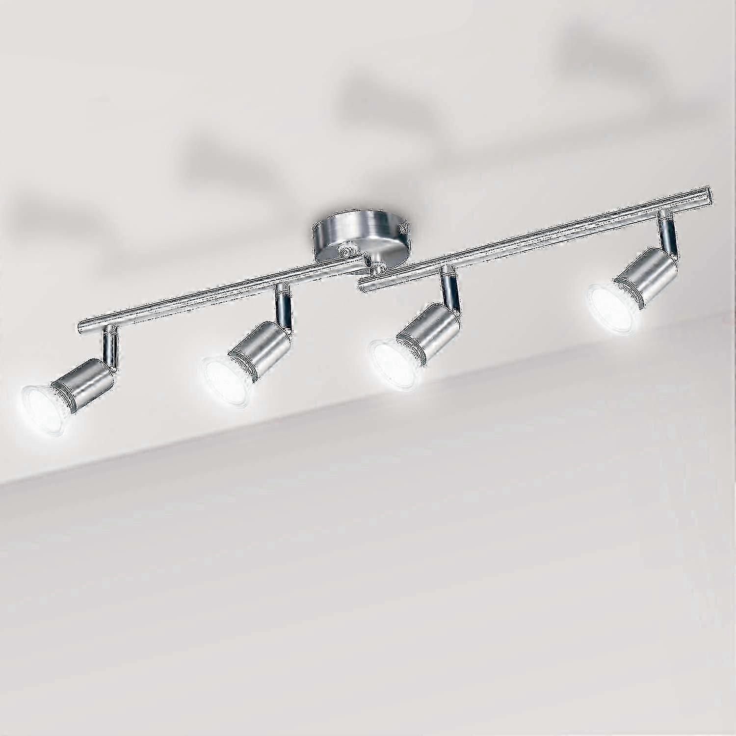 Adjustable 46W GU10 LED Ceiling Light, 4 Spotlights 4500K Neutral White for Kitchen