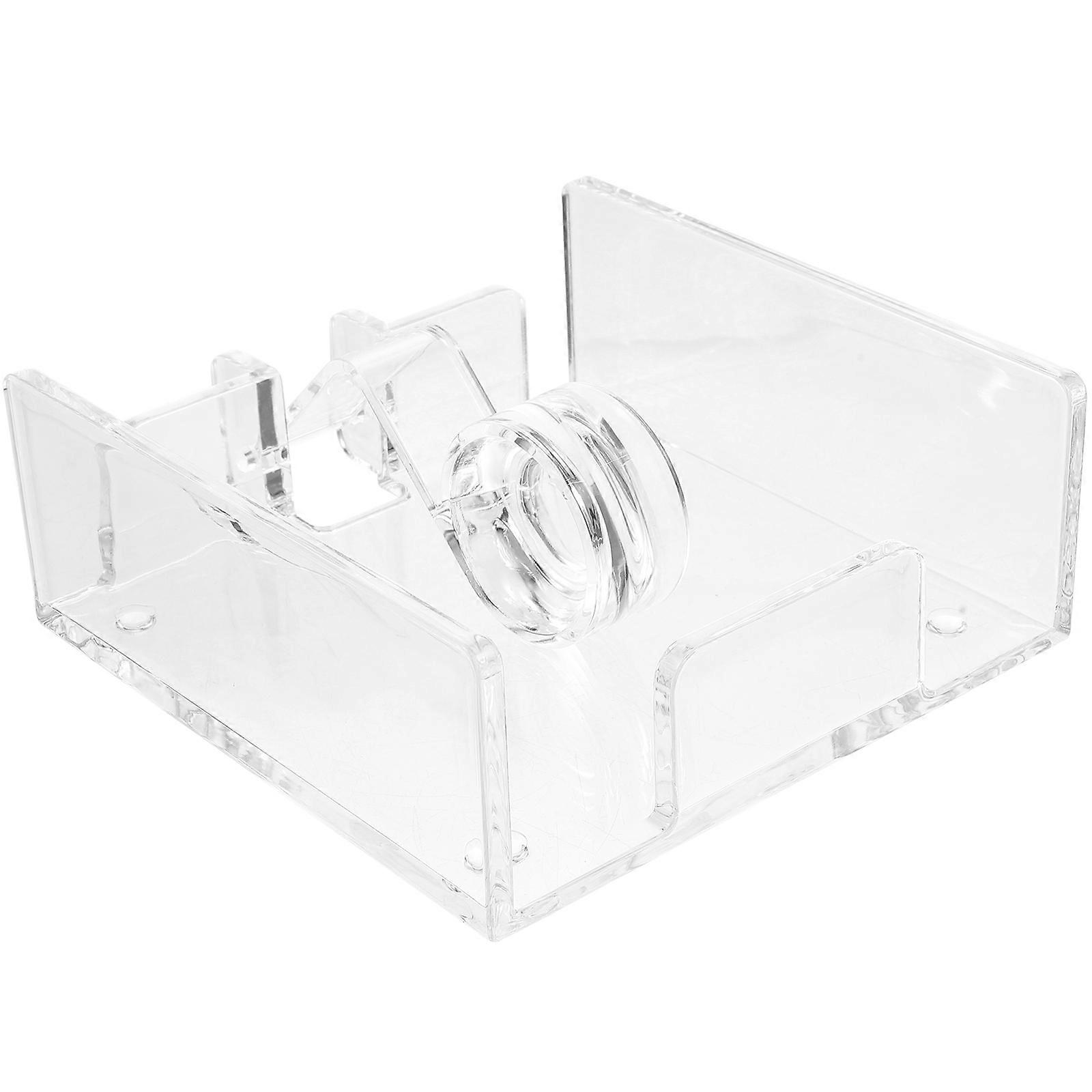 Napkin Dispenser Acrylic Cocktail Napkin Holder Dining Table Accessory Square Shape Simple Design Transparent Color 1Set