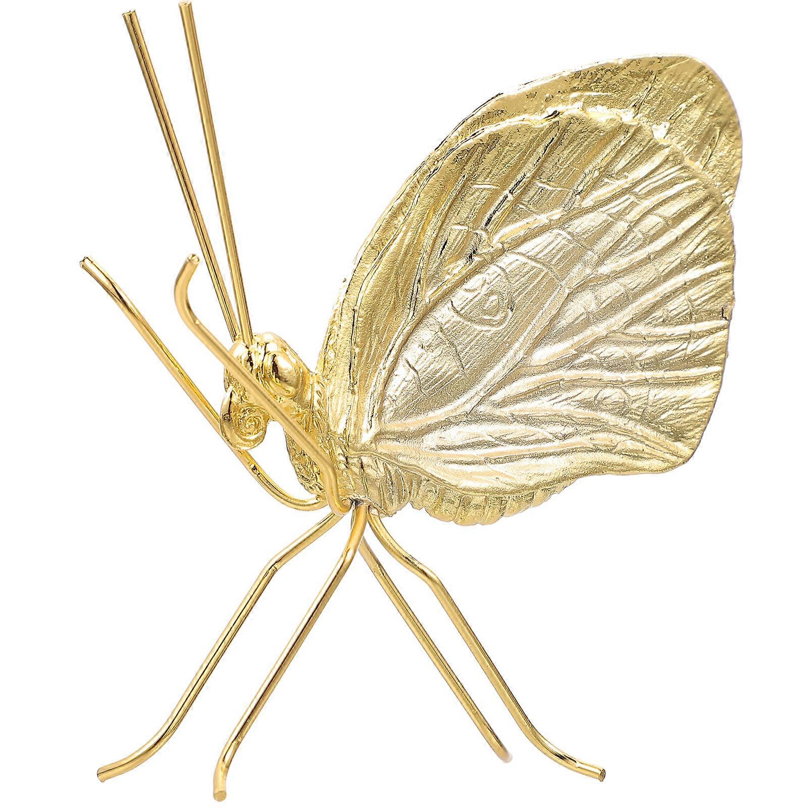 1pc Zinc Alloy Butterfly Metal Ornament for Home Desktop Decor