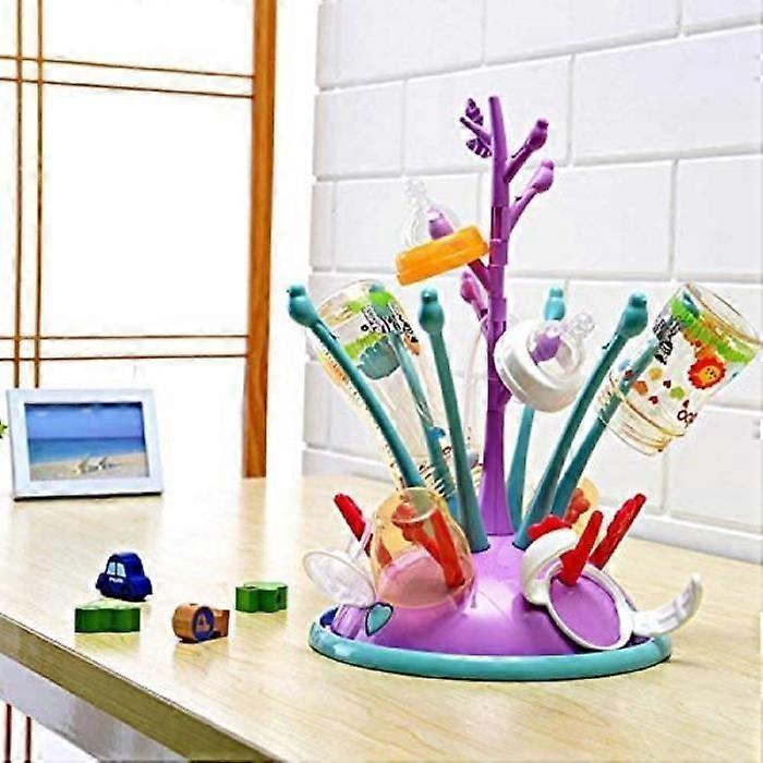 Tree Baby Bottle Drying Rack - Portable - Built-in Draining Tank - Non-toxic and Odorless