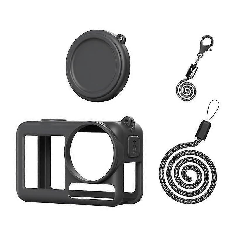 Silicone Protective Set with Lens Cover and Neck Strap for Action 5Pro Fit Accessory Bundle Action Camera Protective Case