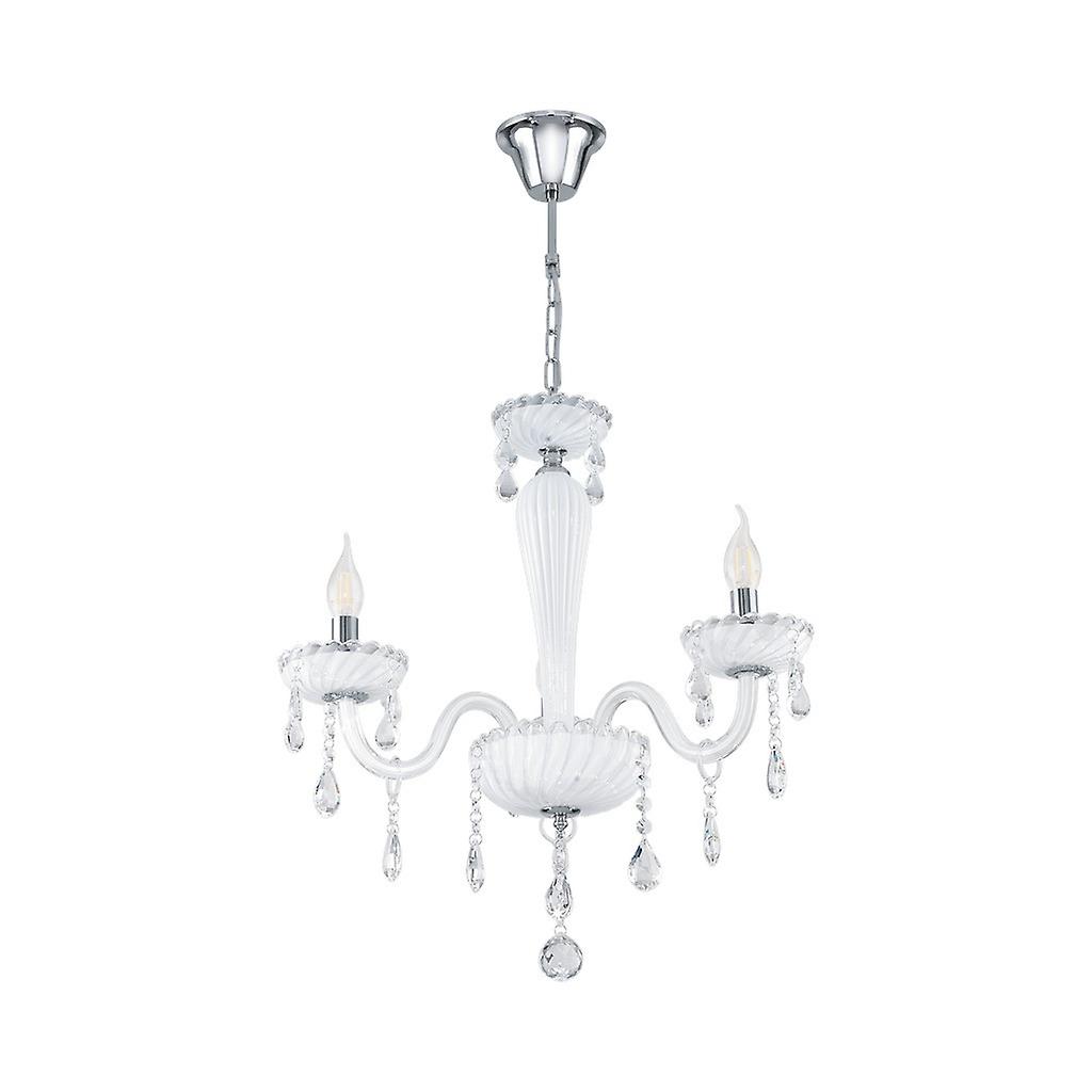 Carpento 3 Lamp Multi Arm Chandeliers Chrome