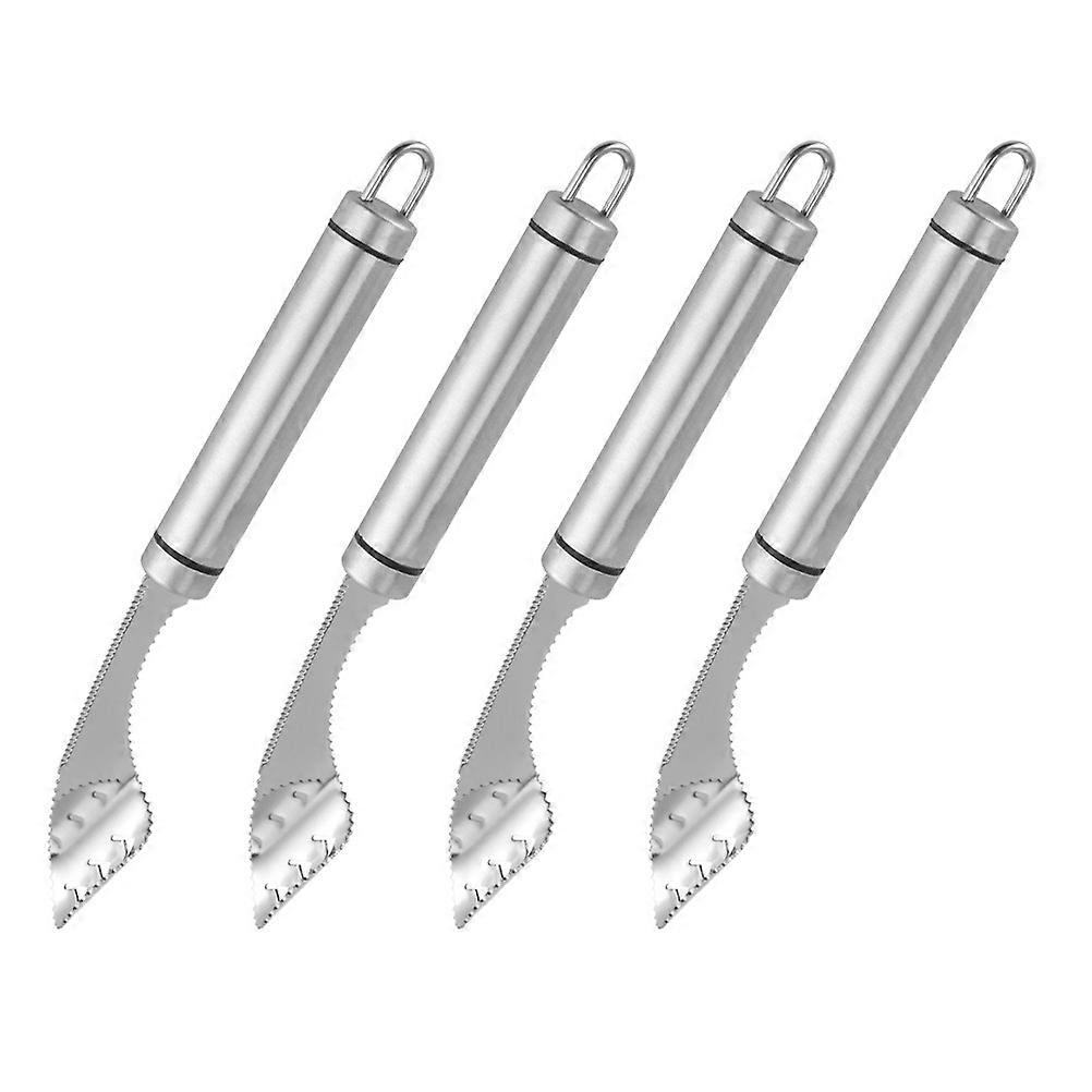 Versatile Kitchen Tool 4Pcs Stainless Steel Chili Remover Ideal For Cooking And Barbecue With Practical Design Suitable For Home Cooks And Chefs