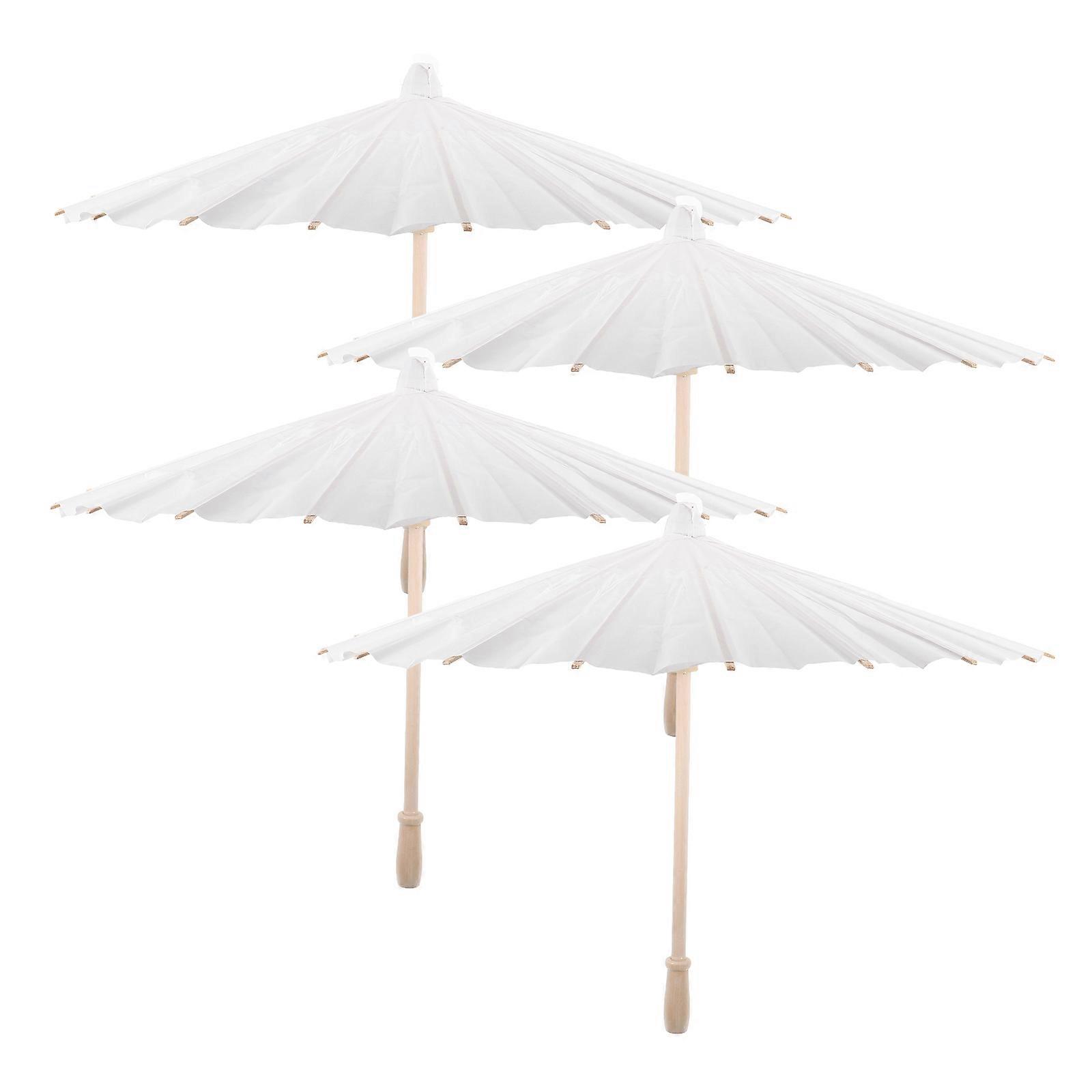 4pcs Lightweight DIY Oil Paper Umbrella with Frame for Drawing, Painting, Crafting, Party Props, and Photography Accessories