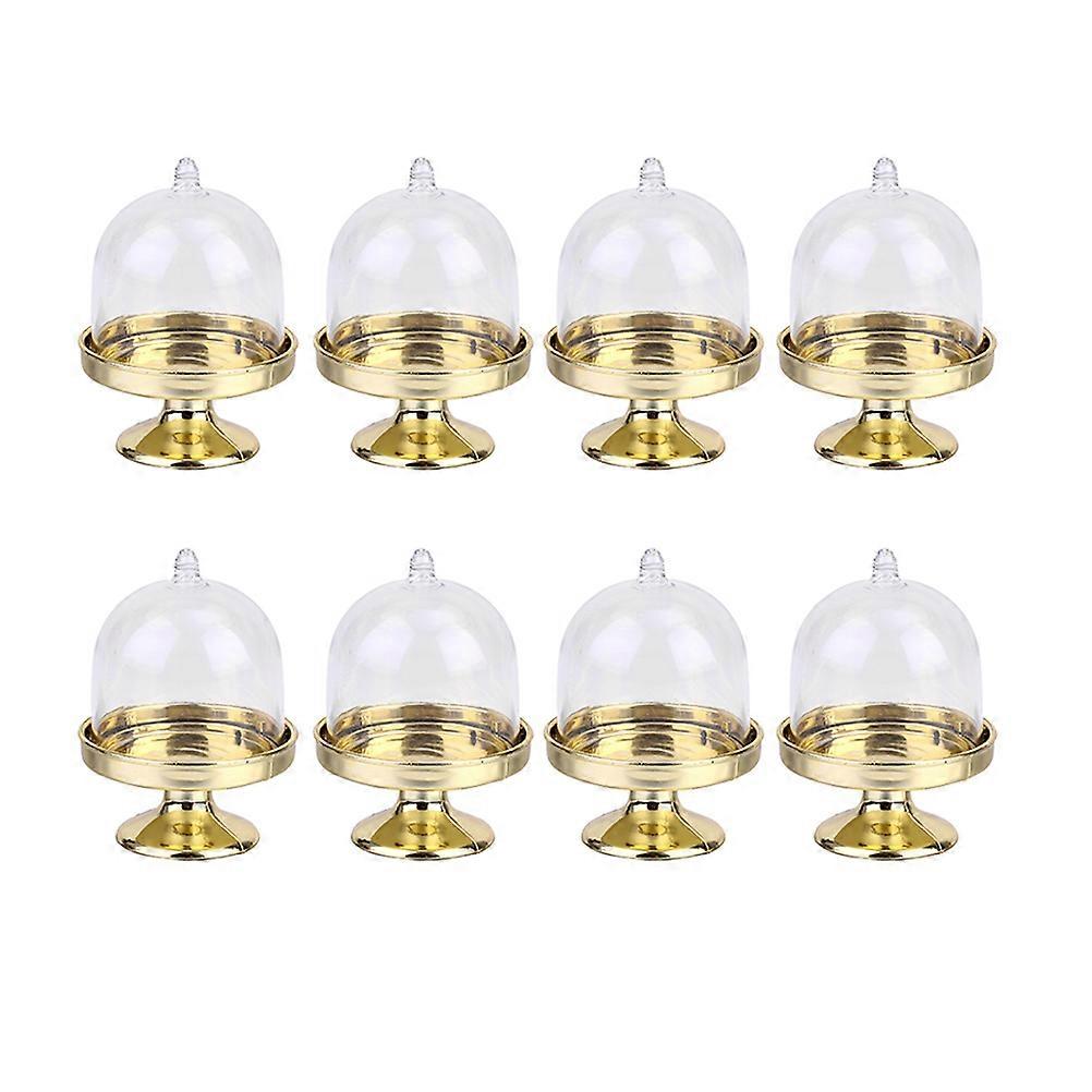 12Pcs Golden Base Dessert Holder Storage Boxes Rectangular Box Party Treat Containers 2X2X3.1In Ideal For Birthday Events
