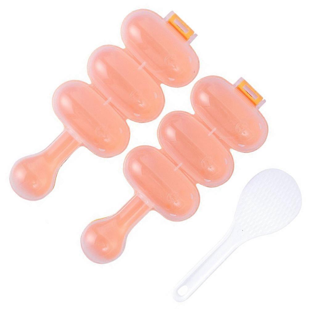 2Set DIY Rice Ball Maker Tool In Orange For Kids Kitchen Use During Family Dining And Meals