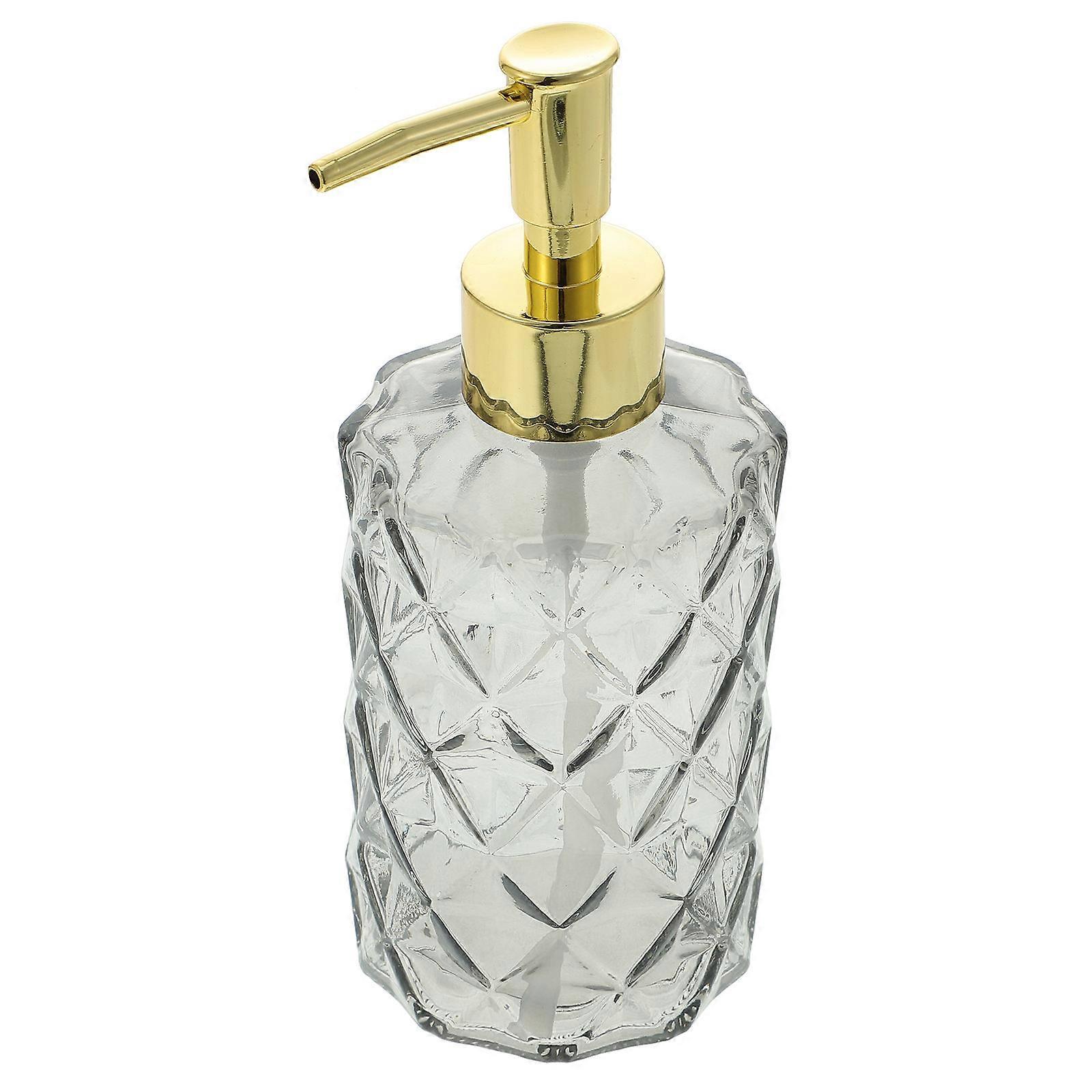 Elegant Glass Lotion Dispenser For Office Users 400ml Multi Cylindrical Liquid Storage 1 Set