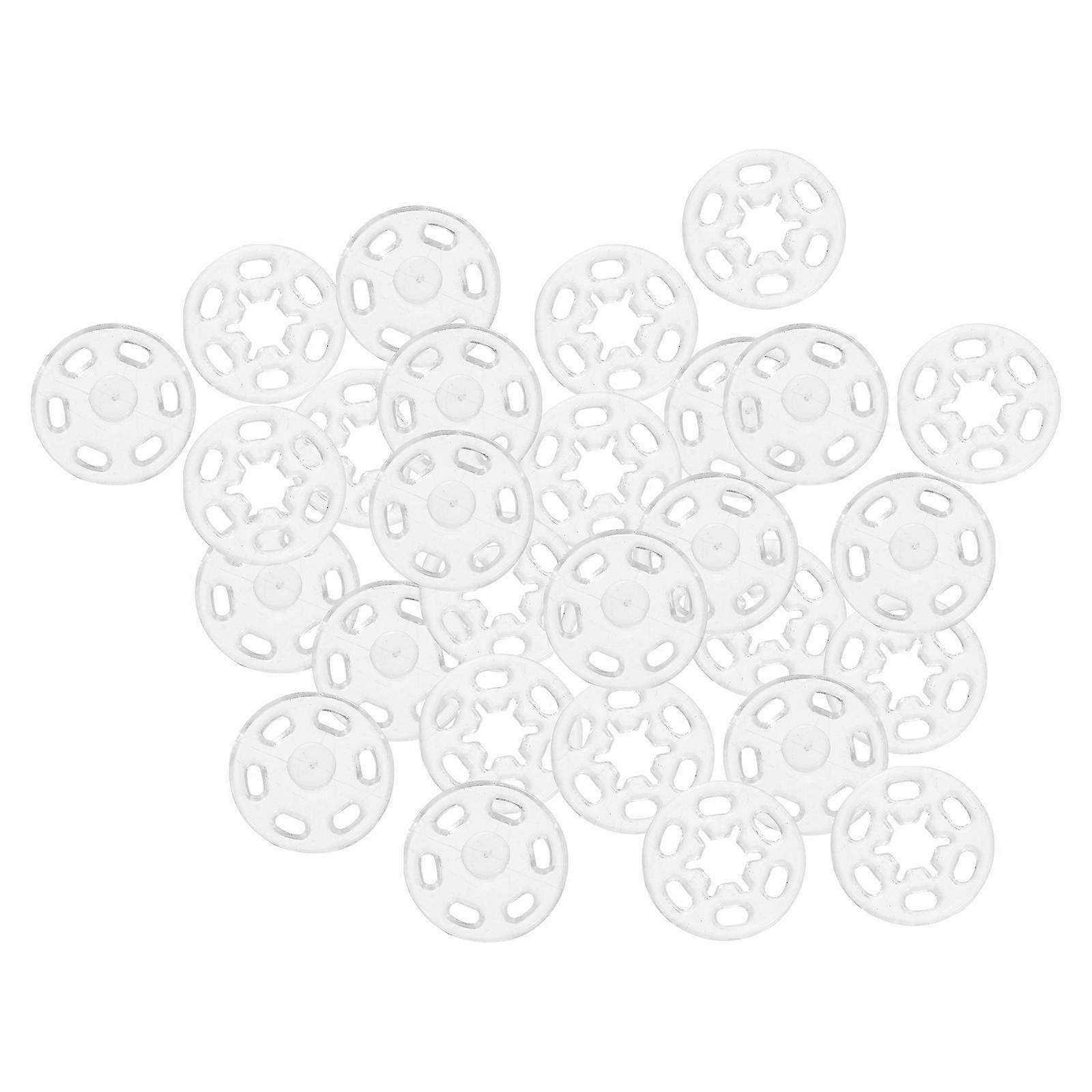 2Pcs Transparent Plastic Concealed Buttons For Daily Use And DIY Projects With Square Shape And Durable Material