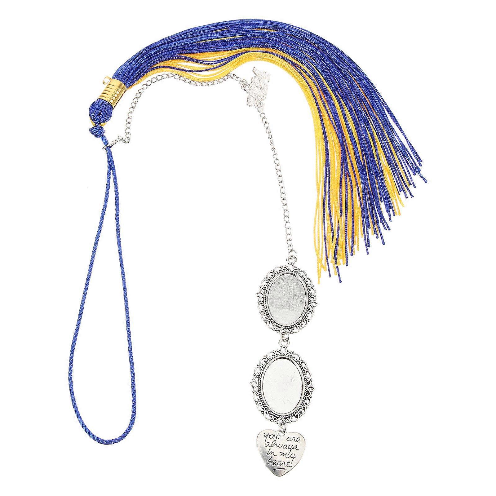 Graduation Cap Photo Charm with Tassel – Durable Memorial Decoration for Cap, Easy Attach Frame Design
